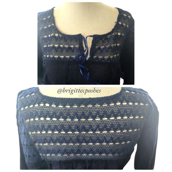 HANDMADE Traditional Laced Mexican Blouse - Picture 4 of 12